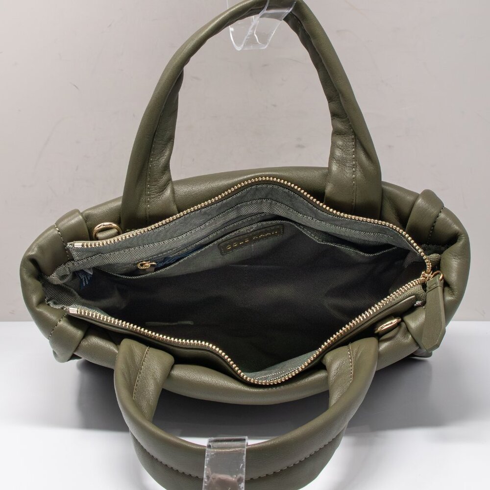 Cole Haan Grand Series Quilted Tote Bag Tea Leaf Green Leather - Picture 8 of 11